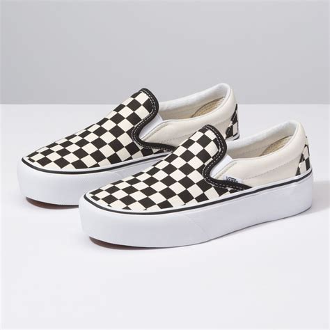 Zapatillas Classic Slip On Platform Black And White Checker Vans