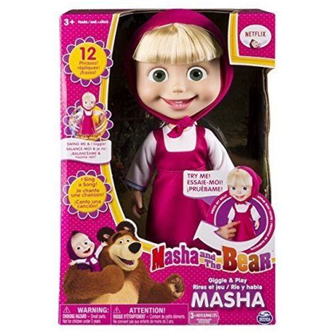 Masha And The Bear 12 Inch Feature Interactive Doll Toy Giggle And Play Masha Mashaandthebear