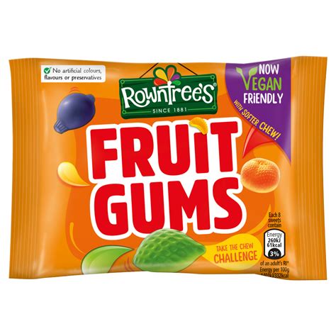 Rowntrees Fruit Gums Vegan Friendly Sweets Bag 435g