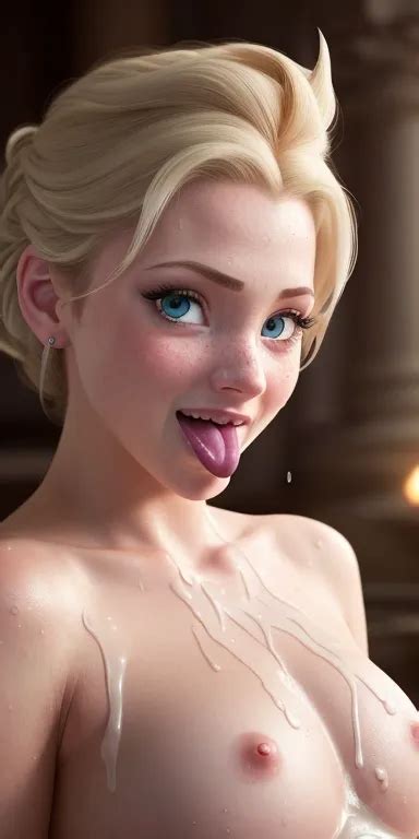 Rule 34 Ai Generated Blonde Hair Blue Eyes Cum On Breasts Disney Elsa