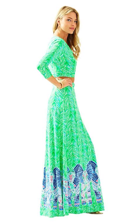 Lilly Pulitzer Synthetic Ruari Crop Top And Maxi Skirt Set In Green Lyst