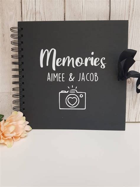 Álbum De Fotos Personalizado Scrapbook Para Parejas Amigos 8x8 Etsy