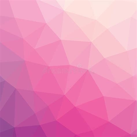 Colorful Light Pink Abstract Geometric Low Poly Style Illustration Graphic Background Stock