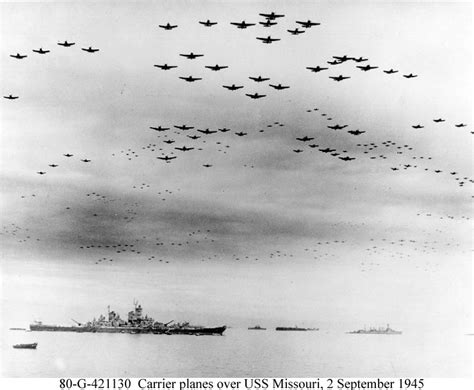 Surrender Of Japan 2 September 1945 Aircraft Flyover As The
