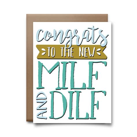 Milf And Dilf Greeting Card Choke Shirt Company