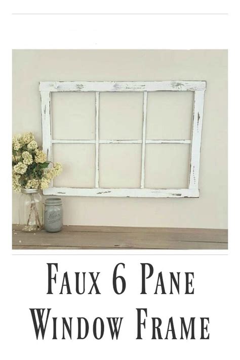 Faux 6 Pane Window Frame Rustic Window Wall Decor Farmhouse Mantle