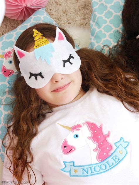sew diy unicorn sleeping masks   template