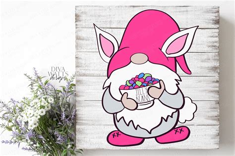 Easter Bunny Gnome with Jelly Beans - SVG Cut File