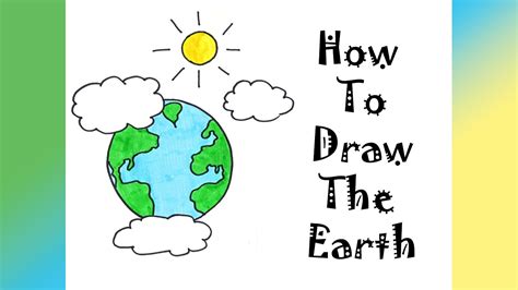 How To Draw Planet Earth For Kids Step By Step Tutorial Guided Easy
