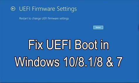 Complete Tutorial To Fix Uefi Boot In Windows 10818 And 7