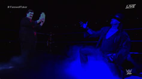 The Undertaker Makes Final Ring Walk Bids Goodbye At Wwe Survivor