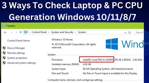 3 Ways To Check Laptop And Pc Cpu Generation In Windows 101187