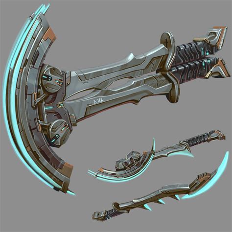 Artstation Warframe Fanart Concept Corpus Dual Swords