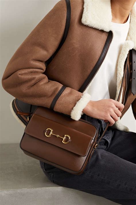Brown Horsebit 1955 Small Color Block Leather Shoulder Bag Gucci