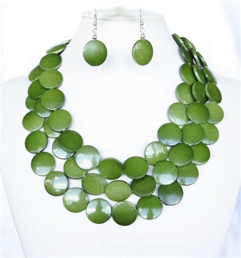 Emerald Green Necklace Chunky Emerald By WildflowersAndGrace Green