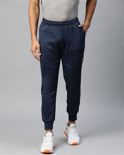 Buy Alcis Men Navy Blue Solid Drytech Training Joggers For Men Blue