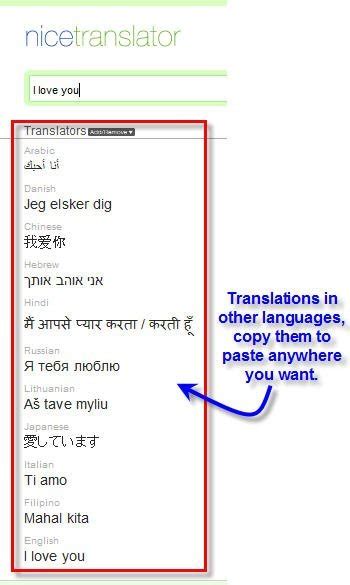 Translate As You Type Into Multiple Languages And Scripts