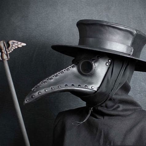 Schnabel Plague Dr Mask In Leather Black Black Plague Mask Plague