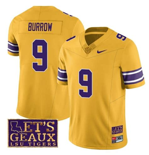 Hot Buy New Lsu Tigers Joe Burrow Jersey Yellow