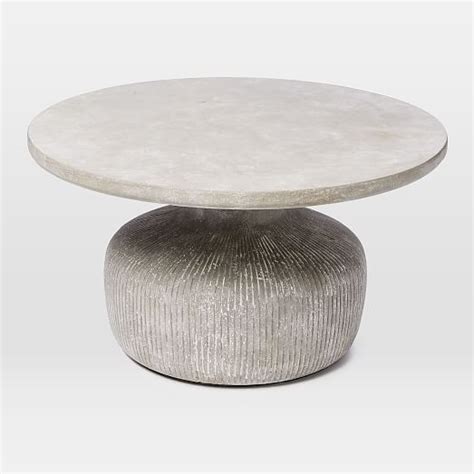 Tambor Concrete Outdoor Drum Coffee Table | west elm