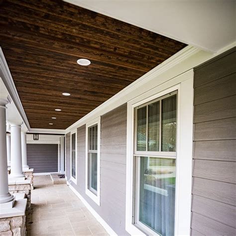 More recently it has become popular to stain wood beadboard porch ceilings. beadboard-porch in 2020 | Front porch design, Porch design ...