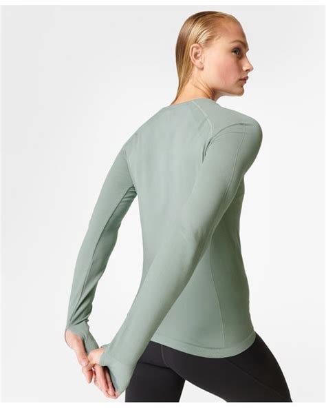 Sweaty Betty Athlete Seamless Workout Long Sleeve Top In Green Lyst