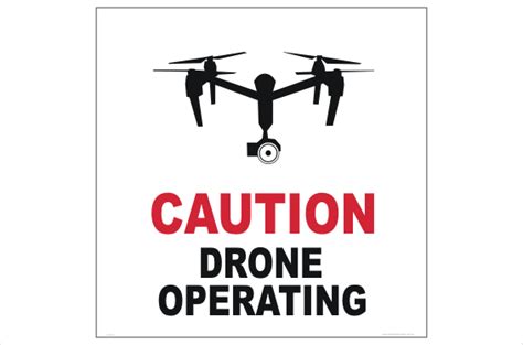 Drone Caution Sign Drone Uav Warning Sign Mav Uav Rpa Rpas Uas