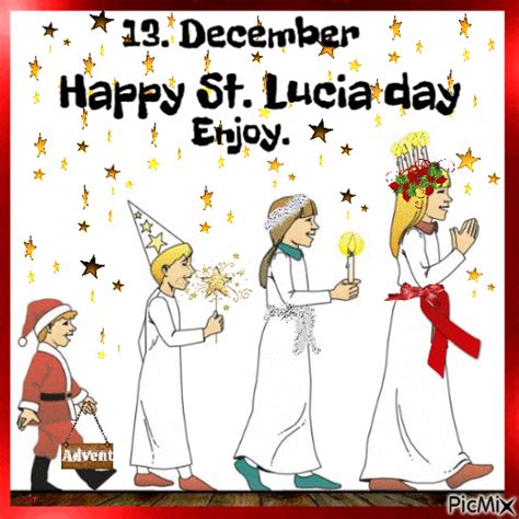 13 December St Lucia Enjoy Your Day Free Animated  Picmix