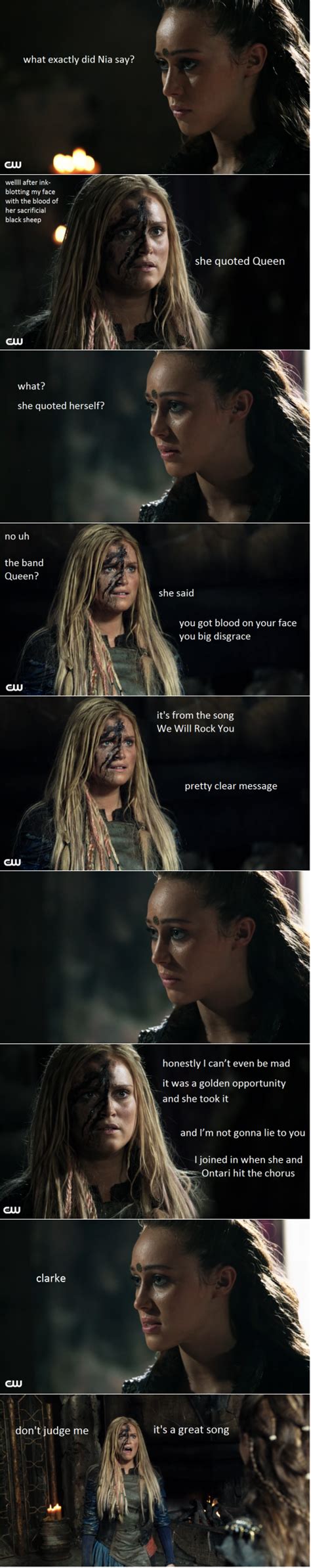 The Crack Clarke Griffin And Commander Lexa Funny Clexa Eliza Jane Taylor And