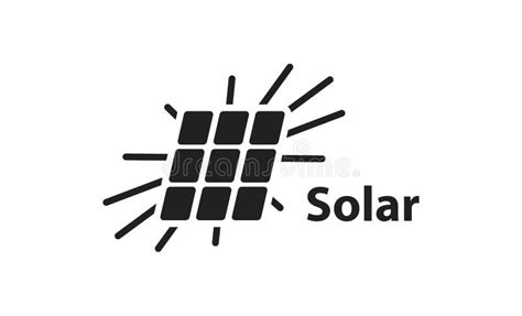 Solar Panels And Sun Line Color Vector Illustration Stock Vector