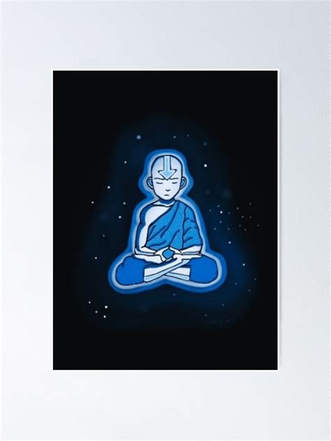 Aang Meditating Poster By Samsjpeg Redbubble