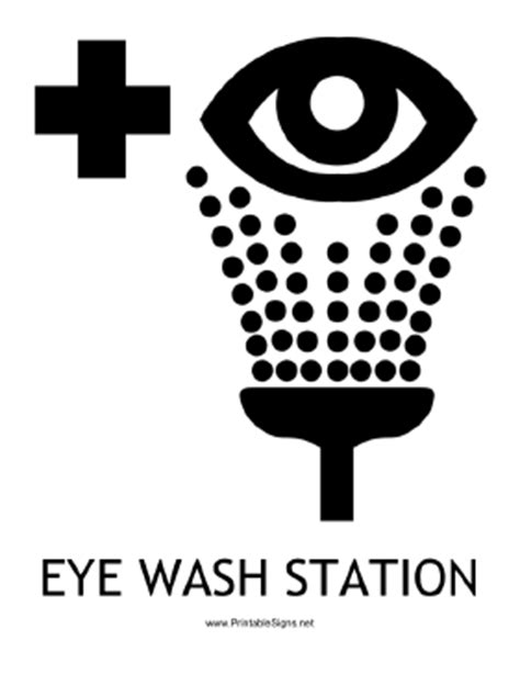 You can even use it as a basis for planning company events and activities in an organized manner. Printable Eye Wash Station with caption Sign