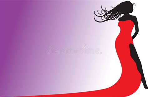 Red Dress Silhouette Stock Vector Illustration Of Human 2367531