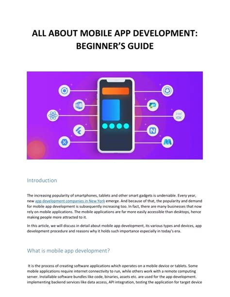 Ppt All About Mobile App Development Beginners Guide Powerpoint
