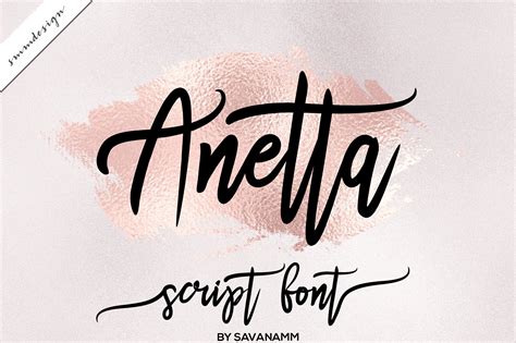 Anetta Handwritten Script Font Script Fonts Creative Market