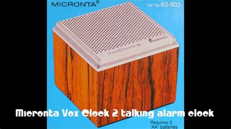 Micronta Vox Clock 2 Talking Vintage Alarm Clock Youtube