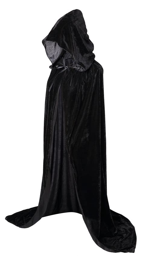 buy vglooko full length hooded cloak unisex adult velvet cape cosplay costumes 59 online at