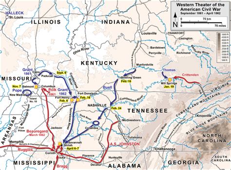 Ulysses S Grant Begins Western Campaign 2 February 1862 Battlefield
