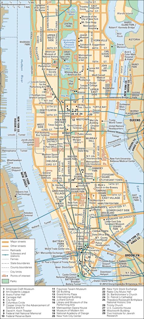 Map Of Manhattan New York City Map Of California Coast Cities