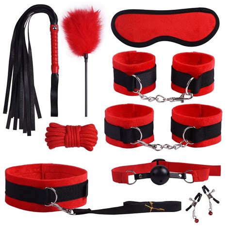 Sm Game Kit Suit Adult Handcuffs Ball Whip Kit Bondage Set Couple Sm