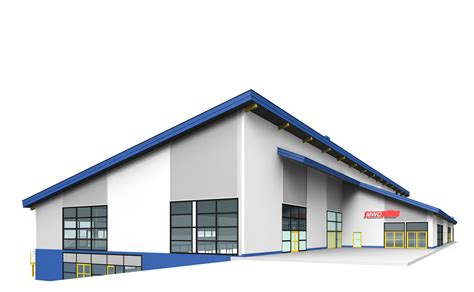 Warehouse Factory Exterior 3d Model Architectural
