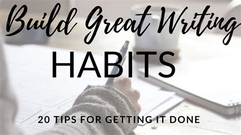 Build Great Writing Habits Amy Stewart