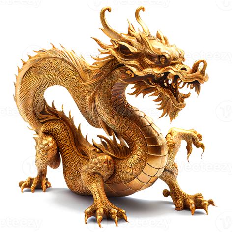 Chinese Dragon Made Of Gold Represents Prosperity And Good Fortune