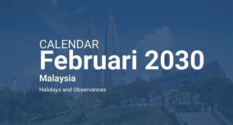 February 2030 Calendar Malaysia
