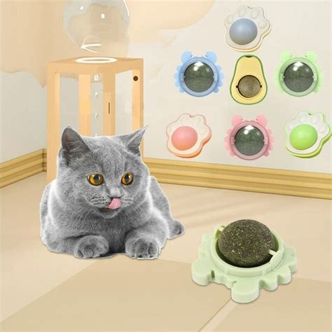1 2 3 4 pcs avocado catnip wall ball cat edible catnip toys licking balls healthy snack