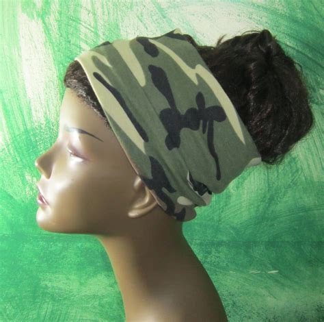 Camouflage Headband Jersey Headdband Women Turbans Hair Accessories