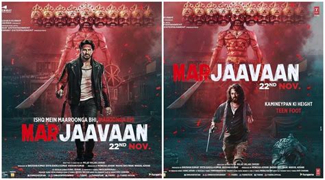 Marjaavaan Posters Sidharth Malhotra And Riteish Deshmukh Face Off