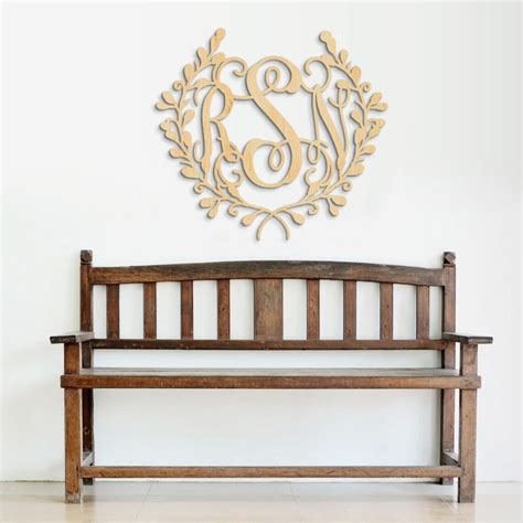 Large Wooden Monogram Unpainted Wood Monogram Wall Decor Etsy