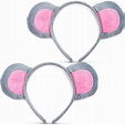 2-Pack Cute Mouse Ears Headband Headpiece Animal Cosplay Halloween ...