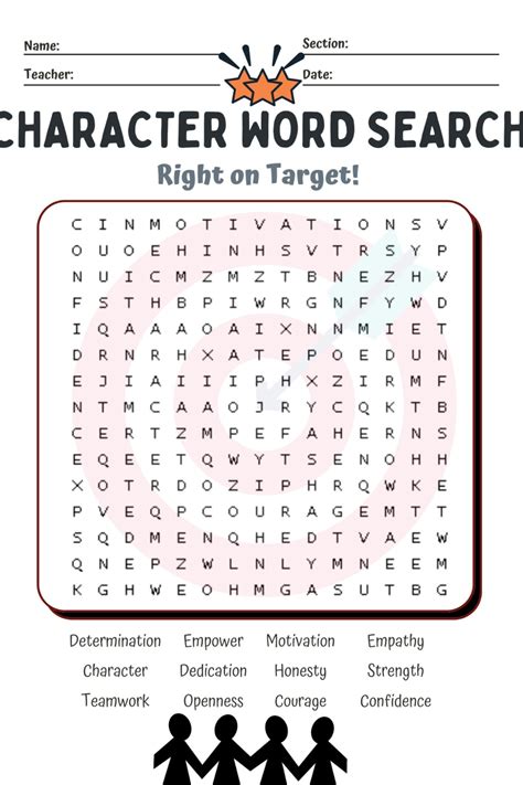 Character Education Word Search Character Words Social Emotional